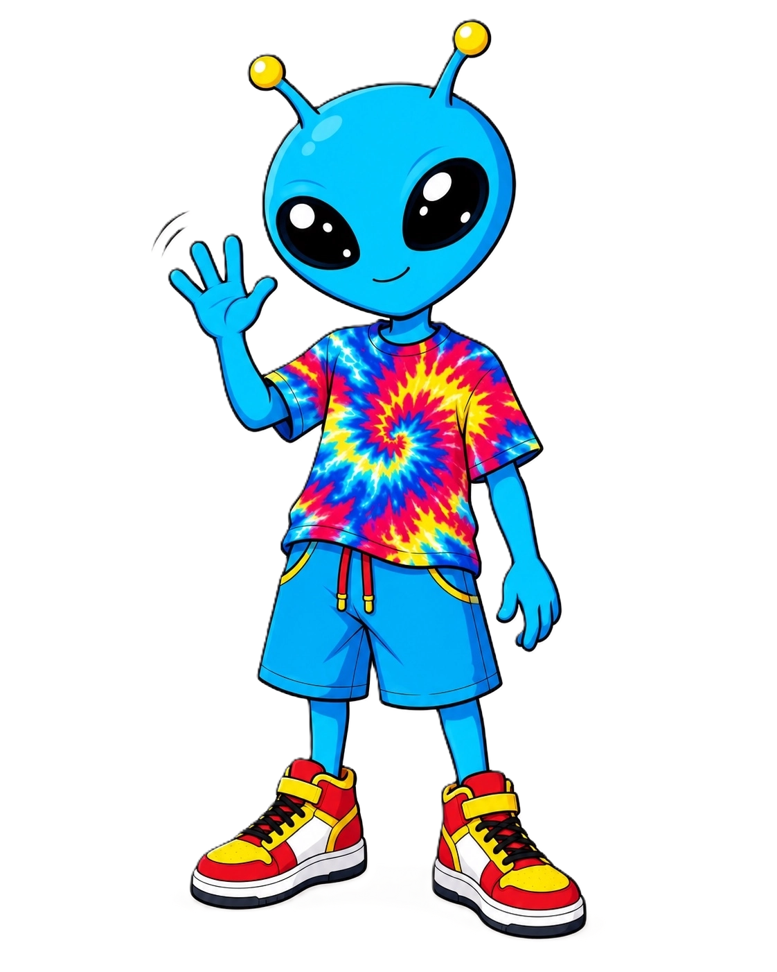 Chromie, the Dye Diff'rnt mascot, waving