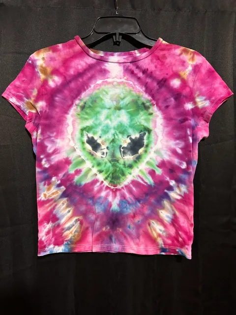 Children's Green Alien Ice-Dyed T-Shirt
